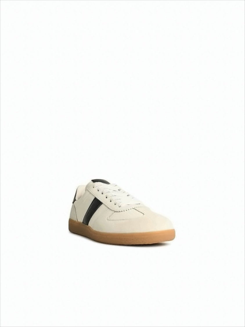 Tom Ford Low-Top Calf Leather Sneakers With Contrasting Black Details
