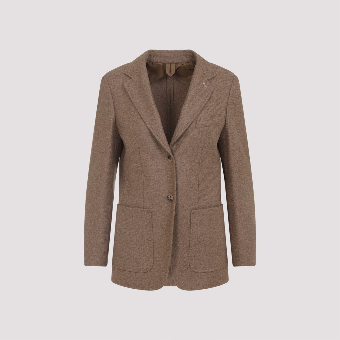 Max Mara Cacha Dark Brown Alpaca Caraffa Tailored Jacket