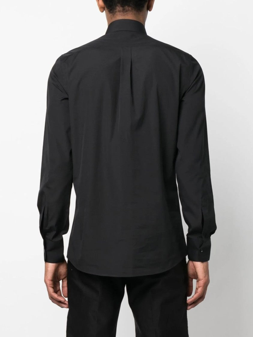 Dolce & Gabbana Fitted White Pointed Collar Cotton Shirt