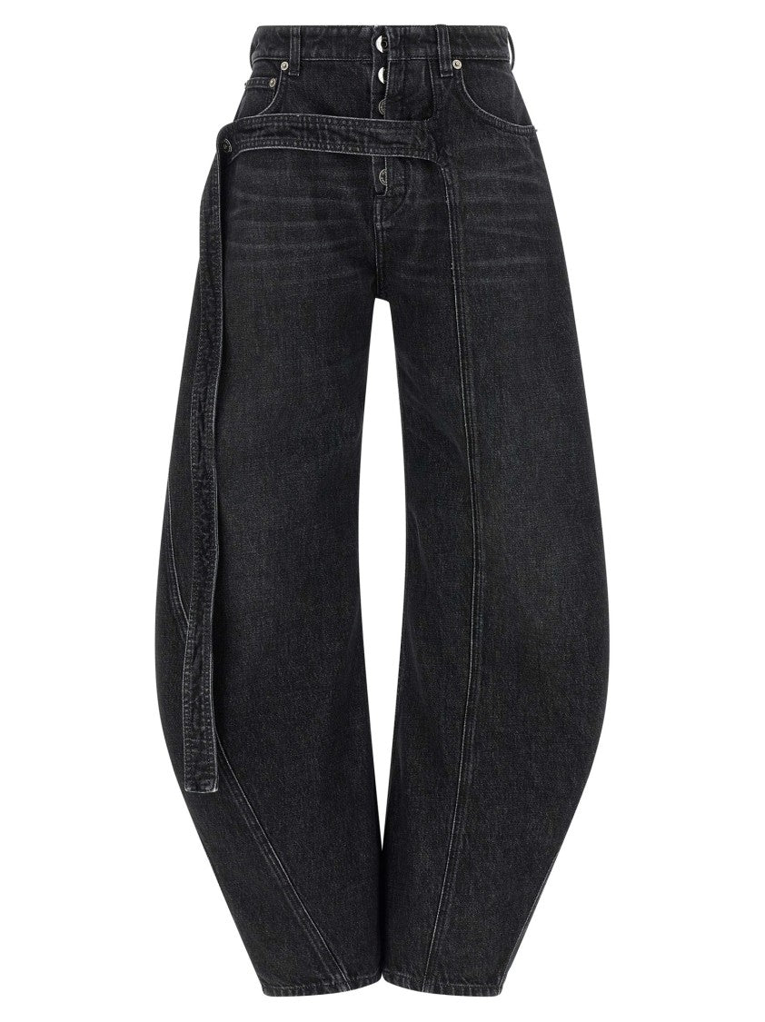 Jean Paul Gaultier Wide Leg Black Denim Jeans