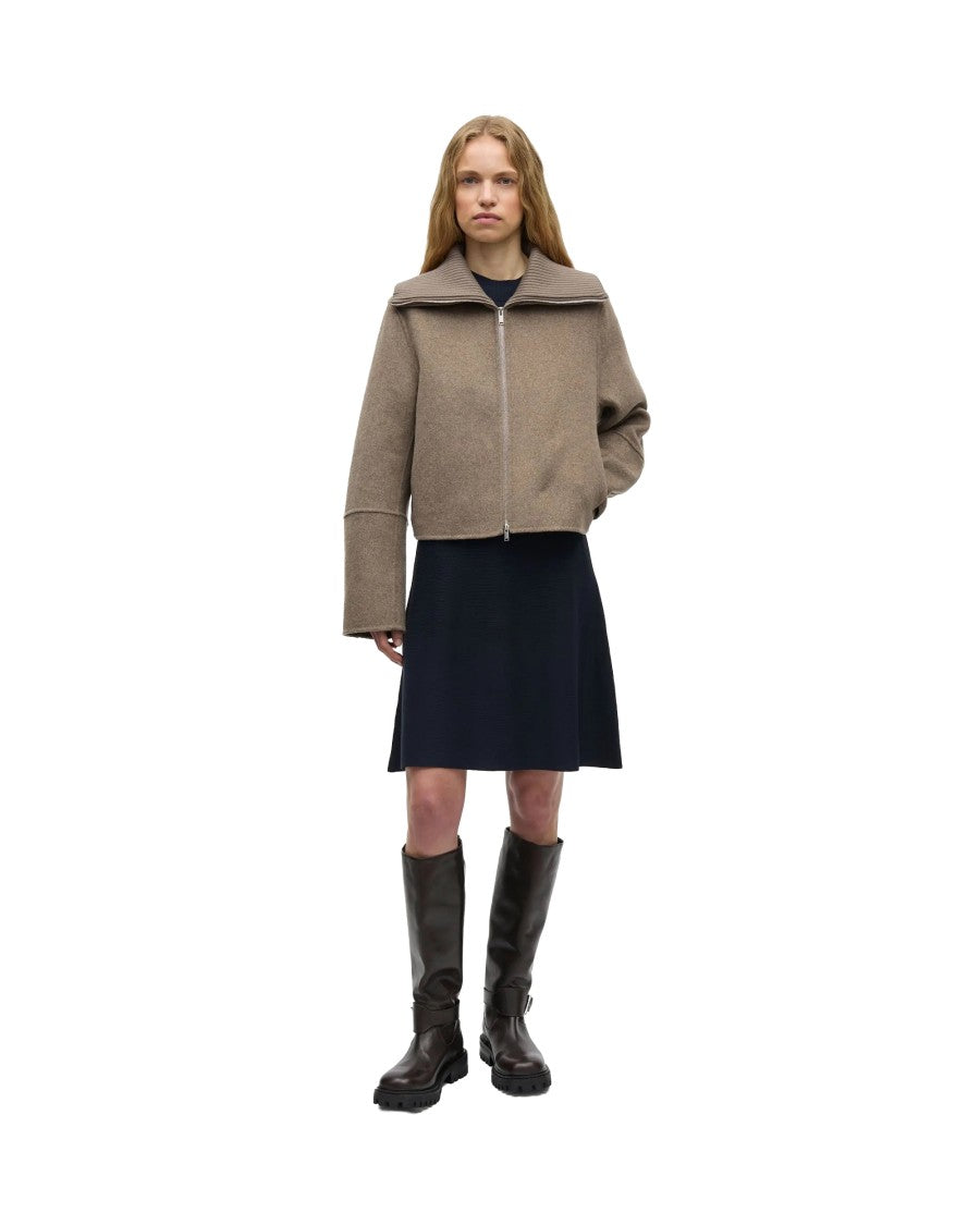 Samsøe Samsøe Lead Gray Sacleo Melange Cropped Jacket