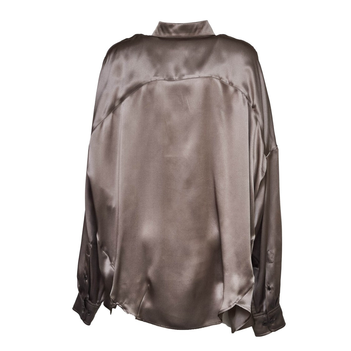 Dries Van Noten Casia Stretch Silk Satin Over Shirt
