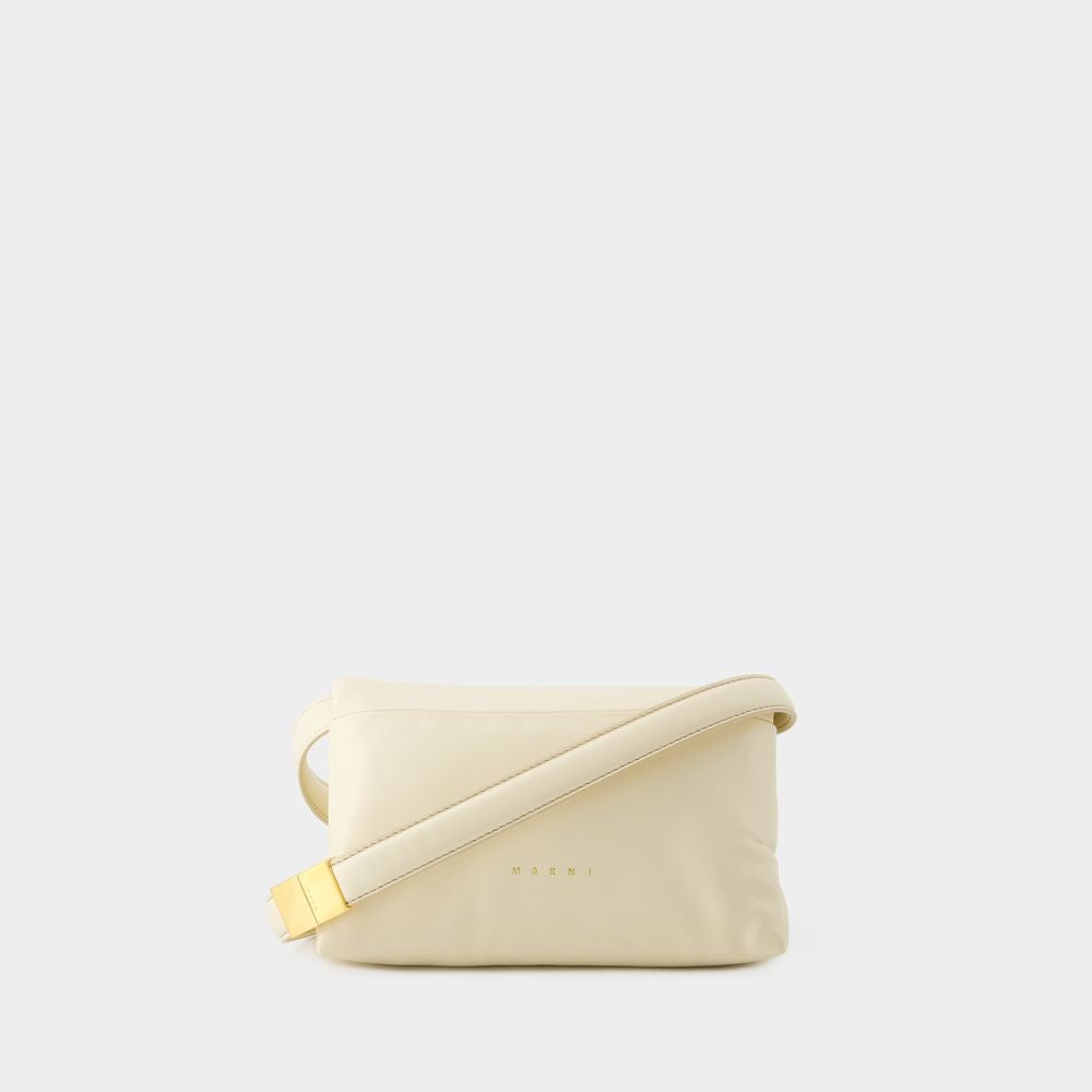 Marni Hobo Prisma Bag - Leather - Beige