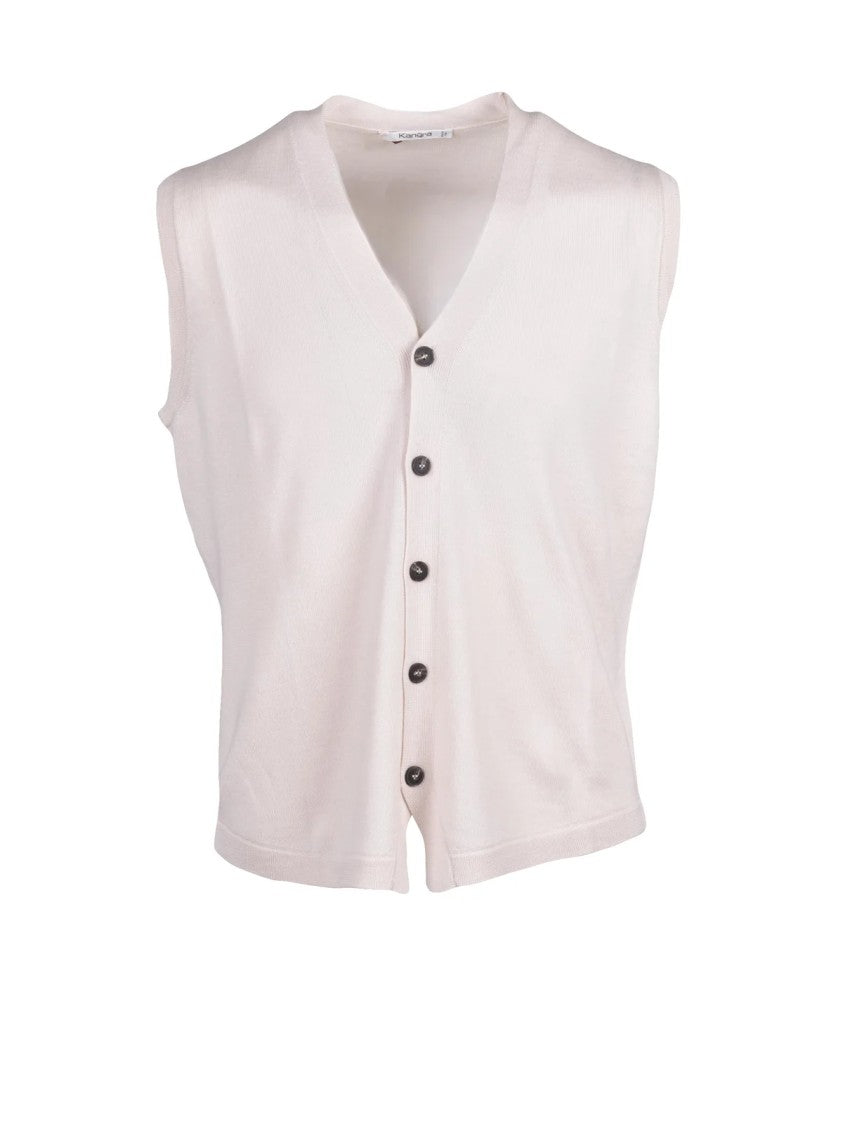 Kangra Refined Sleeveless Vest In Extrafine Merino Wool