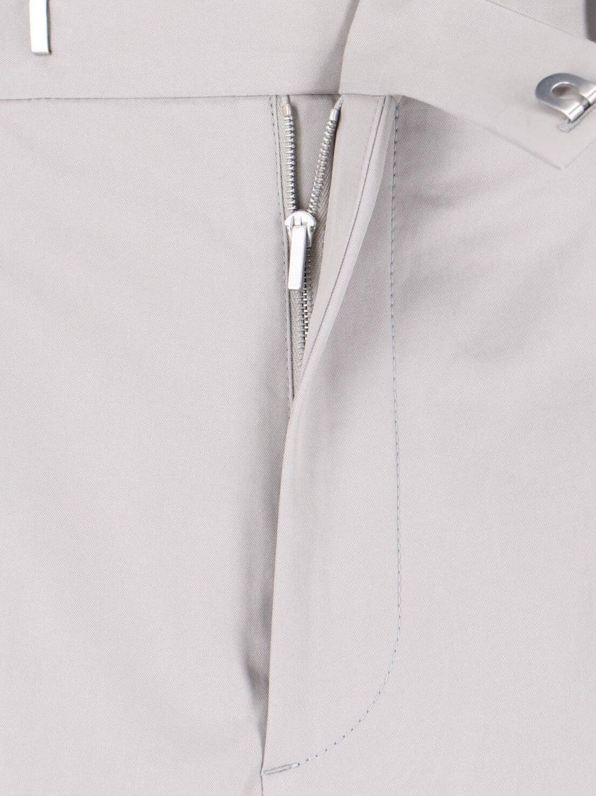Jil Sander Grey High-Waisted Tailored Wide-Leg Trousers