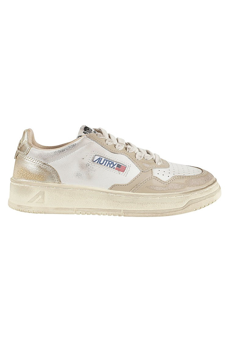 Autry Vintage-Inspired White Sup Vint Leather Sneakers