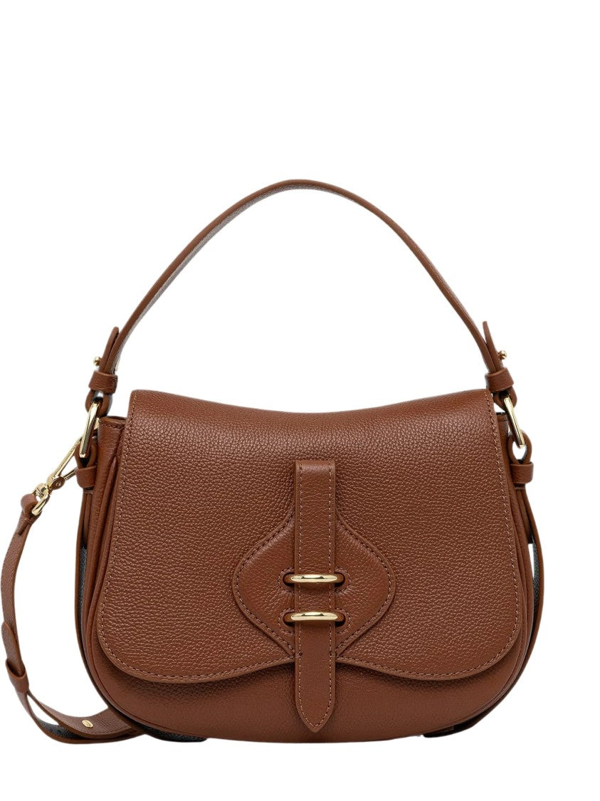 Coccinelle Small Structured Shoulder Bag With Curved Flap