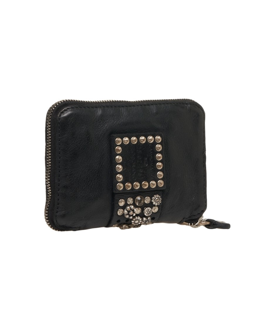 Campomaggi Brown Leather Wallet With Studded Detailing