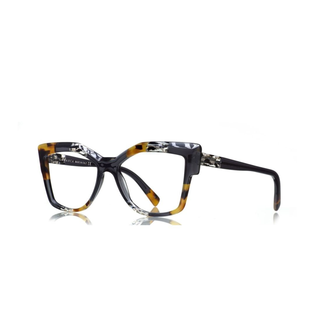 Lamarca Mosaico 148 Oversized Square Frame Eyeglasses With Mosaic Pattern