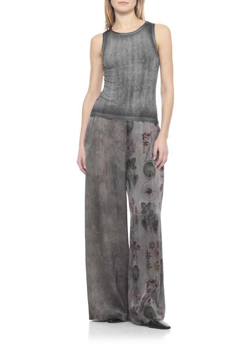Avant Toi Grey Silk-Blend Tank Top