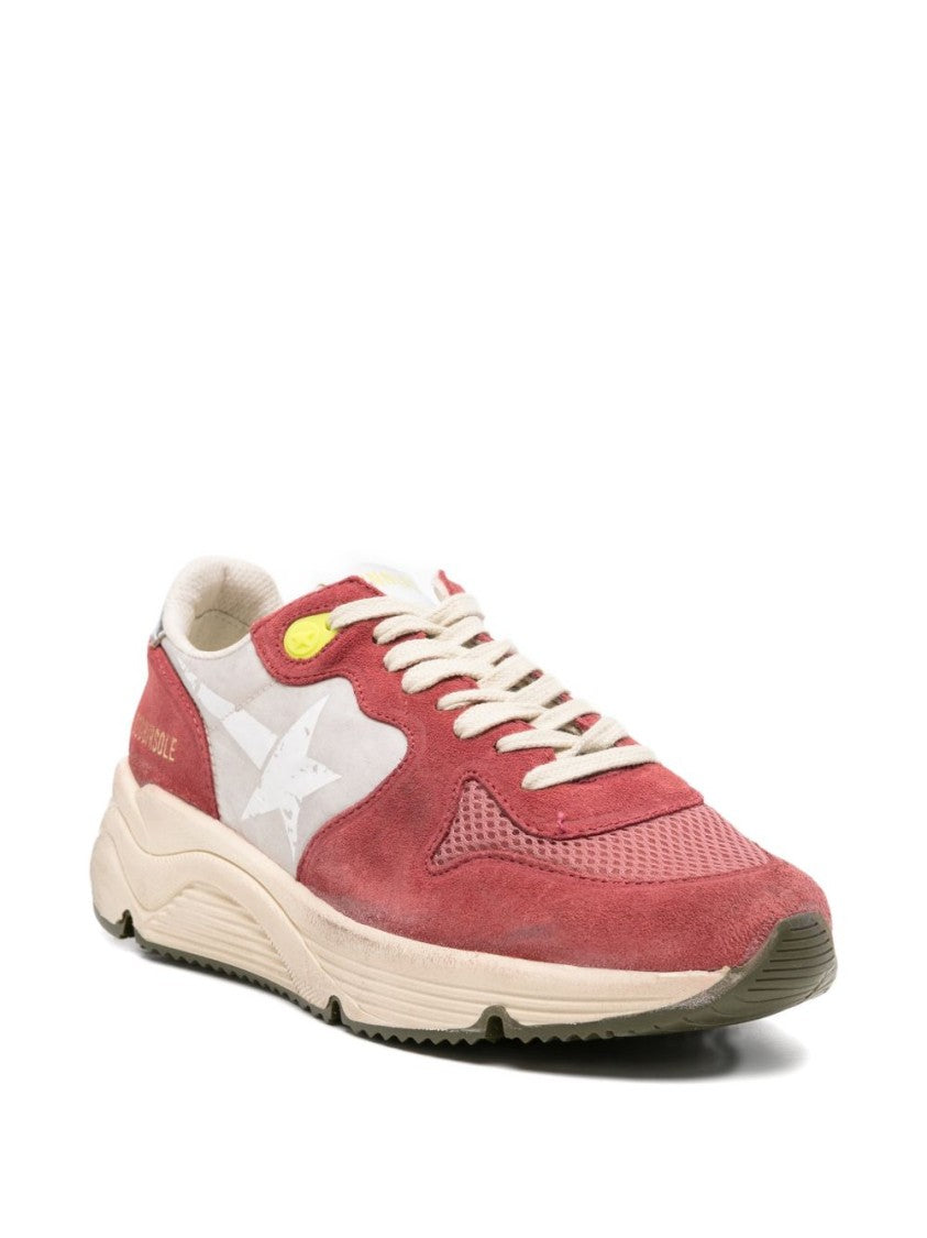 Golden Goose Silk And Nylon Perforated Leather Sneakers
