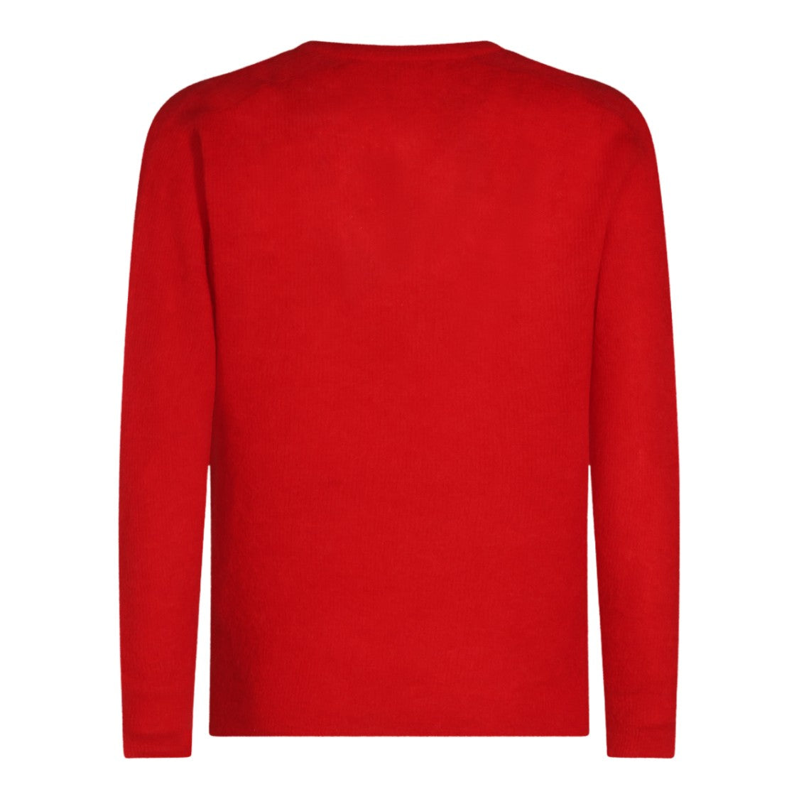 Auralee Vibrant Red Minimalist V-Neck Sweater