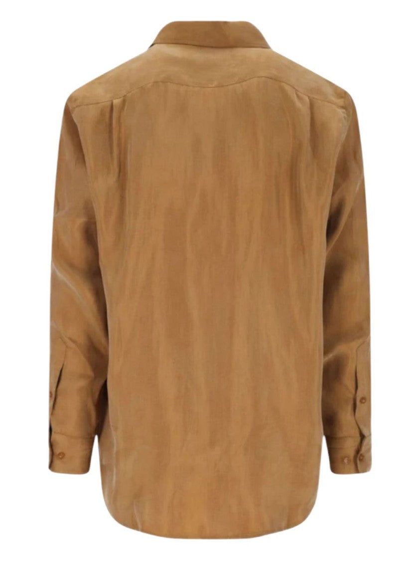 Vivienne Westwood Caramel Brown Relaxed Logo Embroidery Shirt