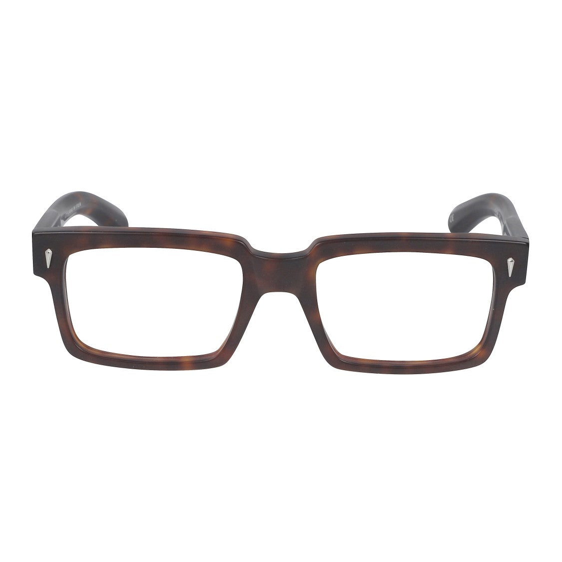 Kador Premium 2 Tortoiseshell Rectangular Frame Eyeglasses With Metallic Accents