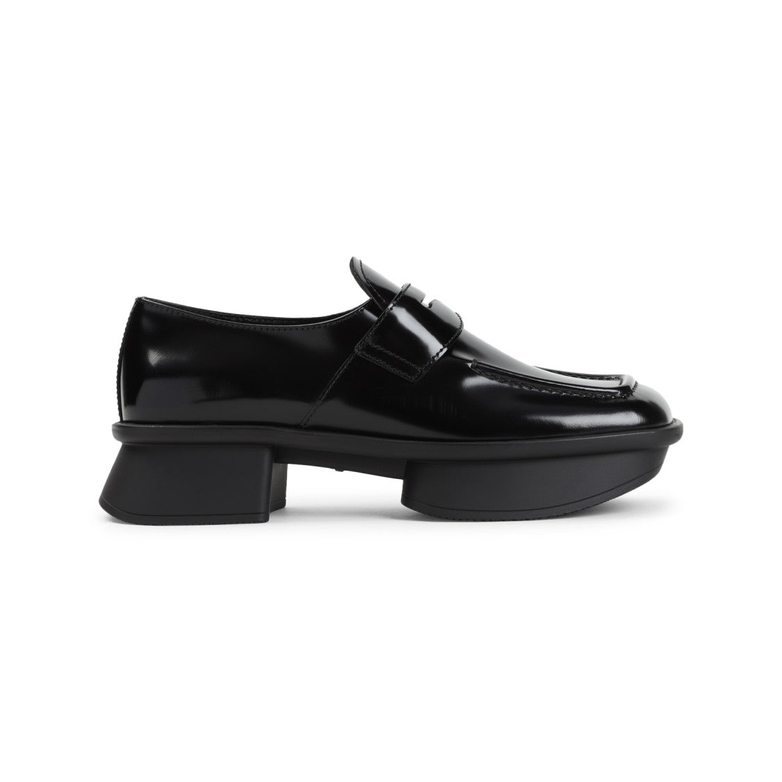 Prada Equal Black Calf Leather Loafers