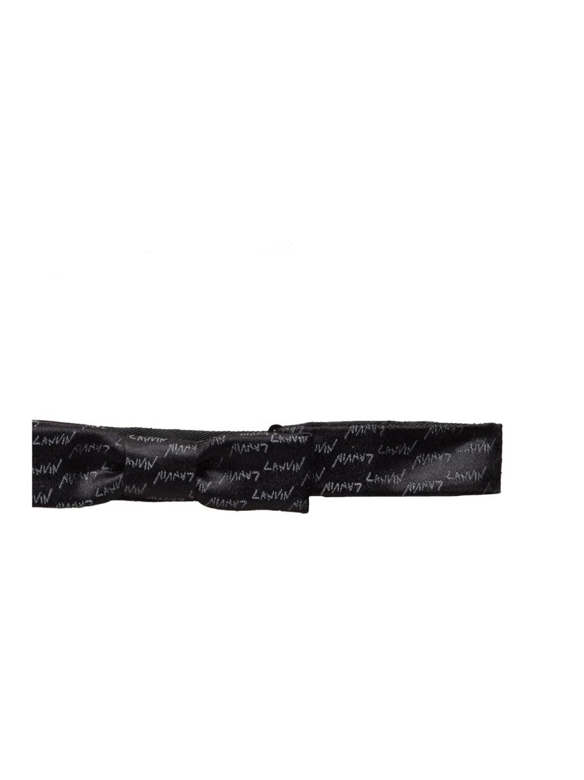 Lanvin Silk Bow Tie With Subtle Sheen And Textured Detailing