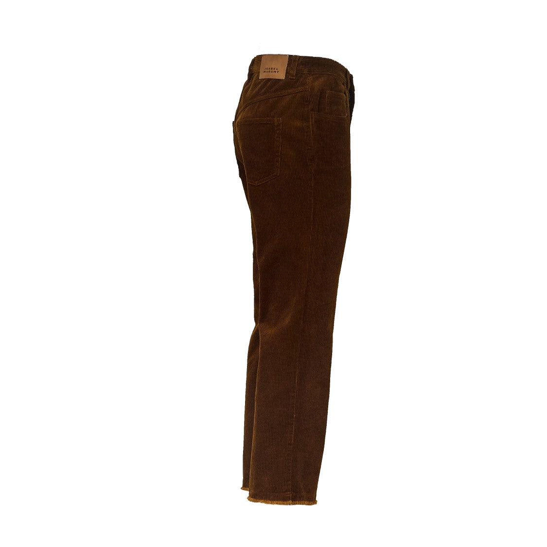 Isabel Marant Vintage Corduroy Straight-Leg Pants With Frayed Hems