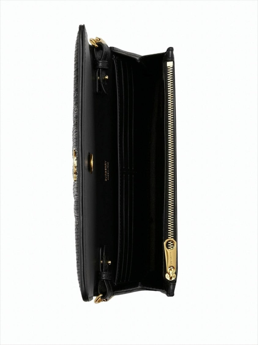 Burberry Quilted Lambskin Wallet Bag With Detachable Strap