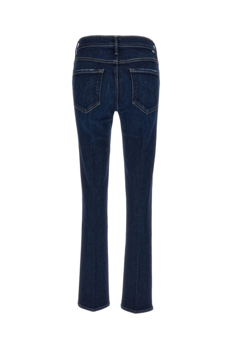 Mother Blue The Rascal Skimp Slim Straight-Leg Stretch Jeans