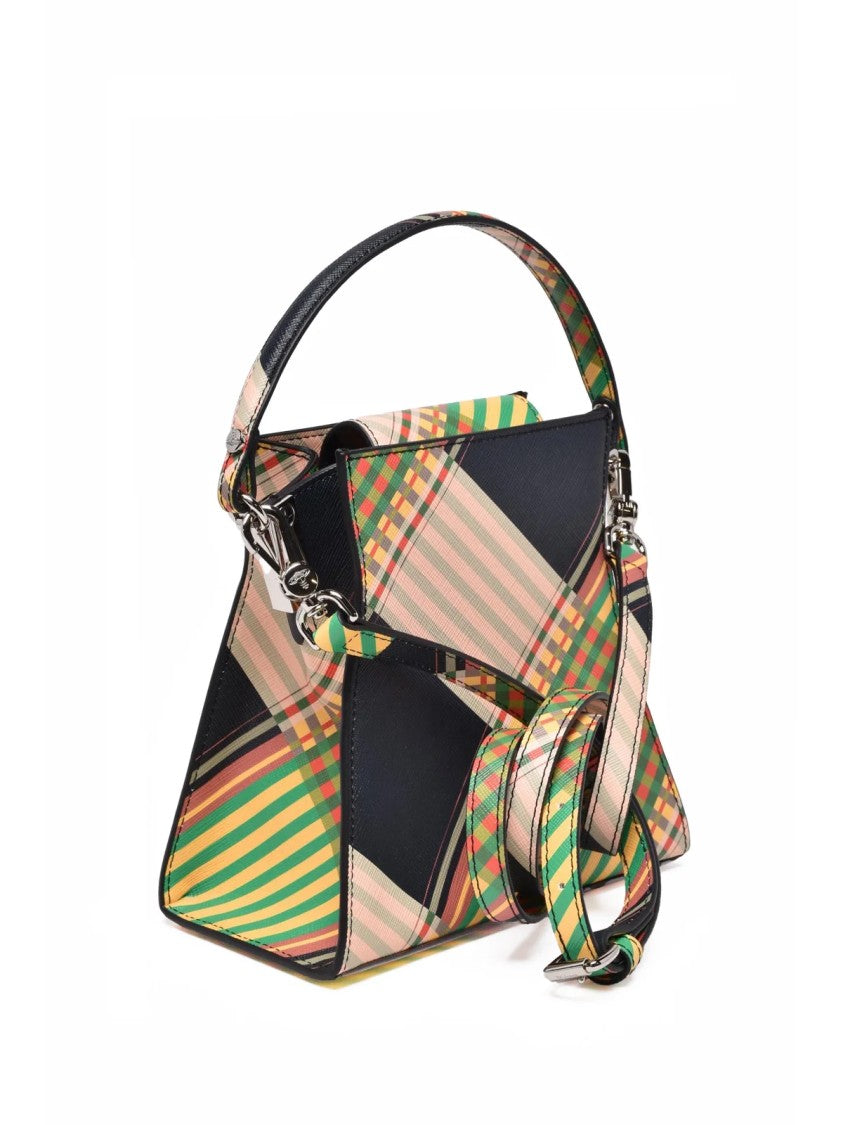 Vivienne Westwood Multicolor Polyurethane Plaid Shoulder Bag