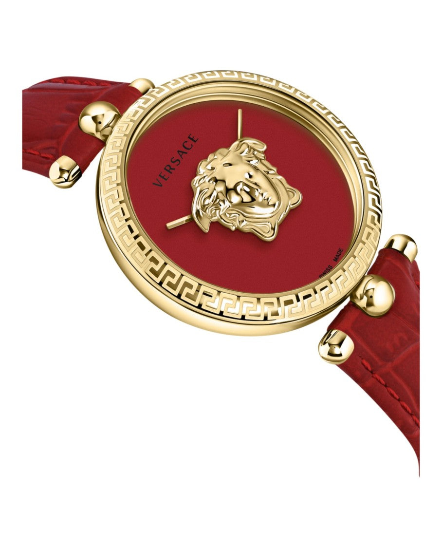 Versace Palazzo Empire Strap Watch With Red Enamel Dial
