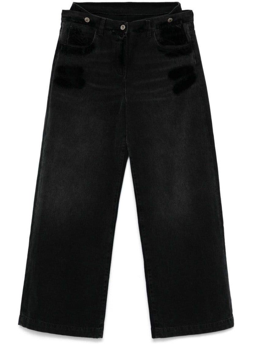 The Attico Wide-Leg High-Waist Jeans