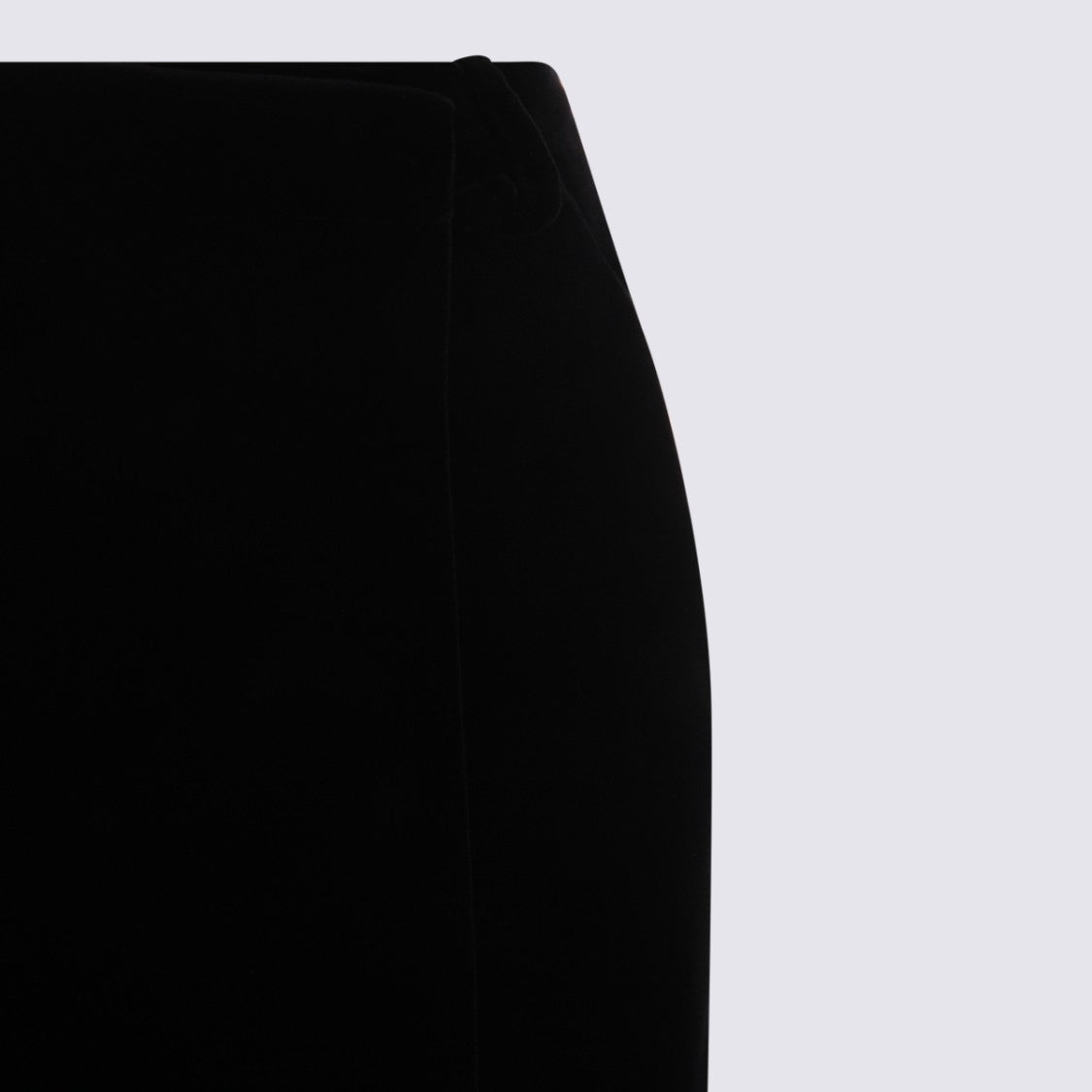 Saint Laurent Knee-Length Midi Skirt With Structured Silhouette And Subtle Back Slit