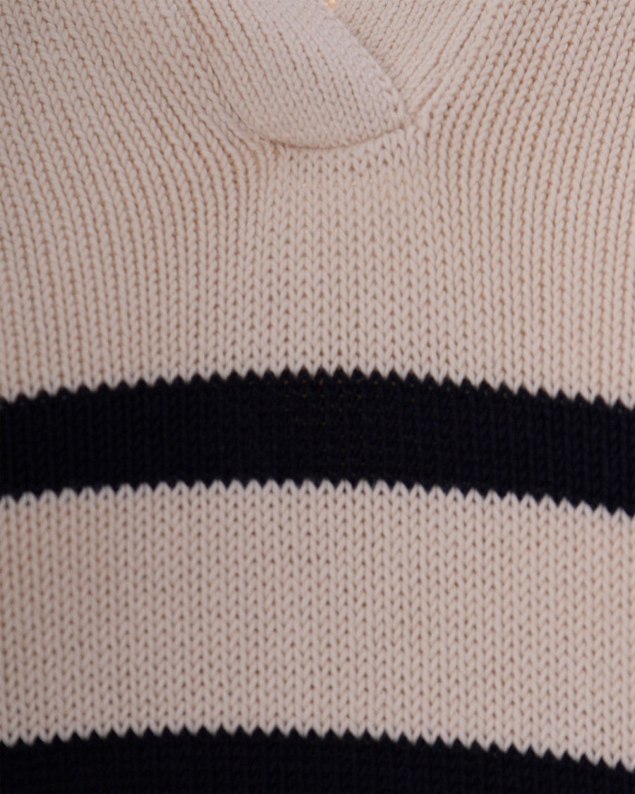 Max Mara Striped Knit Polo