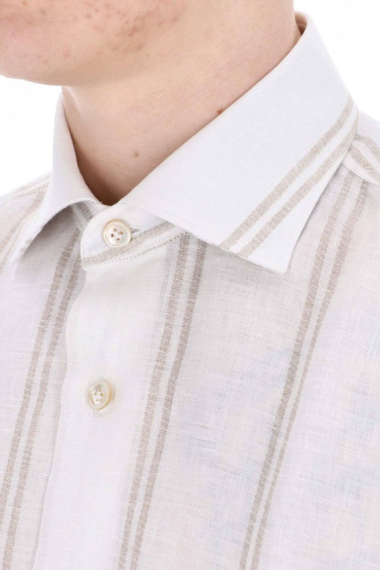 Eleventy Special Stripe Linen Shirt