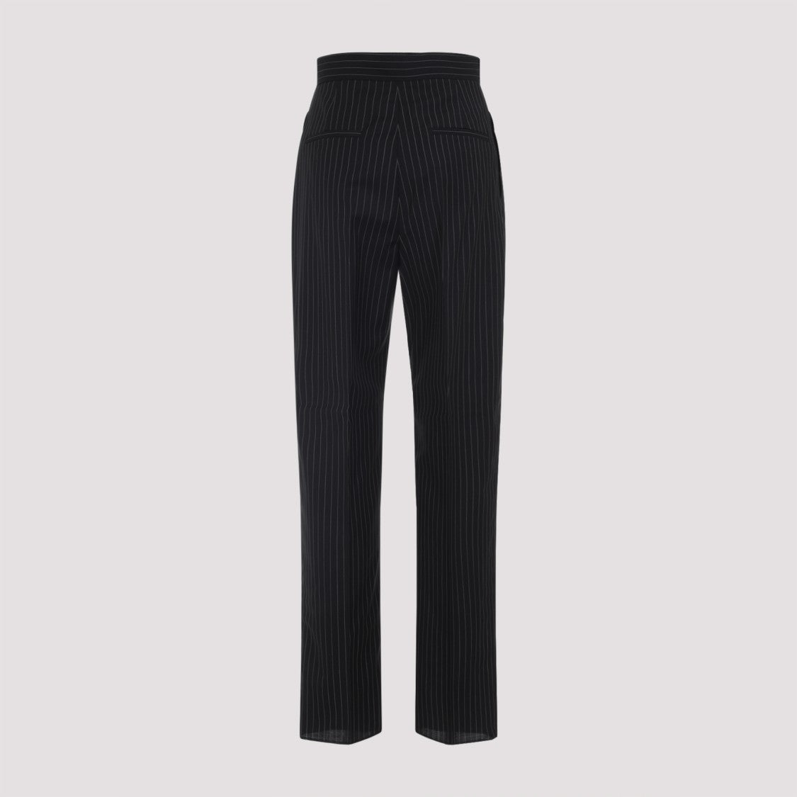 Max Mara Tailored Pinstripe Trousers With High Waist And Pleated Front