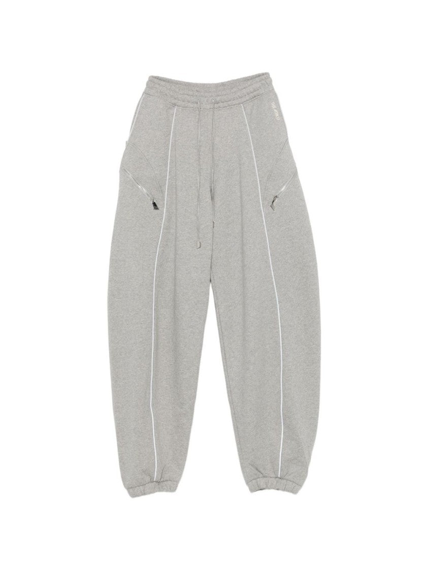 The Attico Black Relaxed Balloon Piping Sweatpants