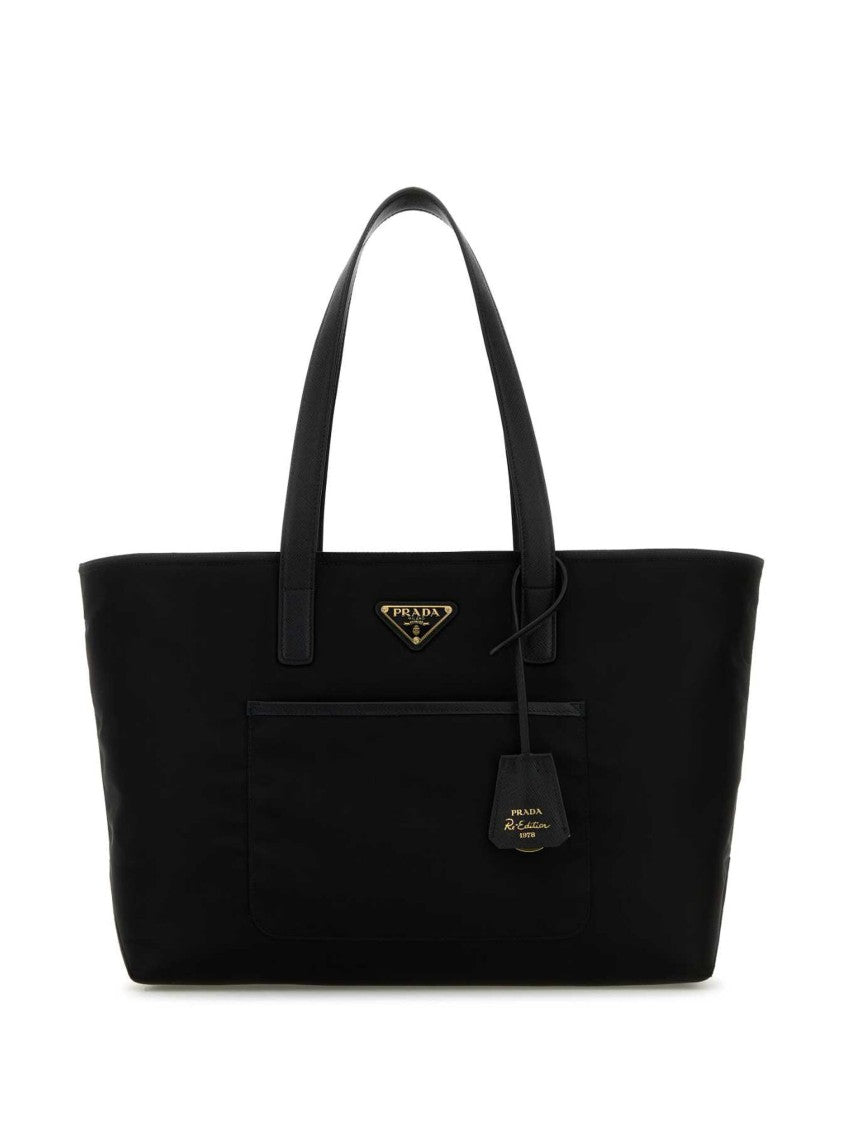Prada Black Re-Nylon Minimalist Tote Bag