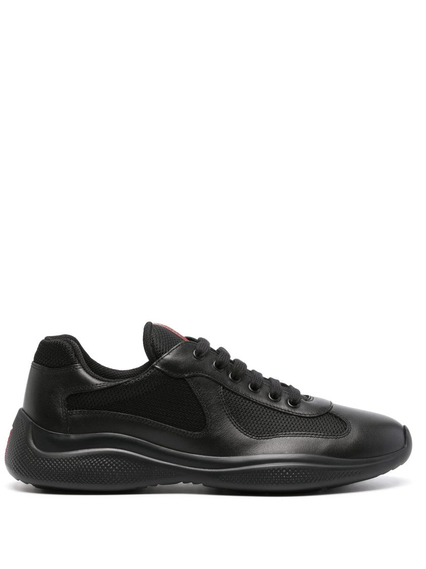 Prada Black New America`S Cup Mesh Sneakers