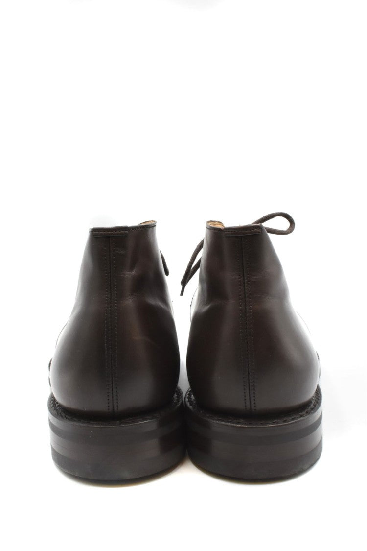 Church's Brown Two-Eyelet Stacked Sole Leather Boots