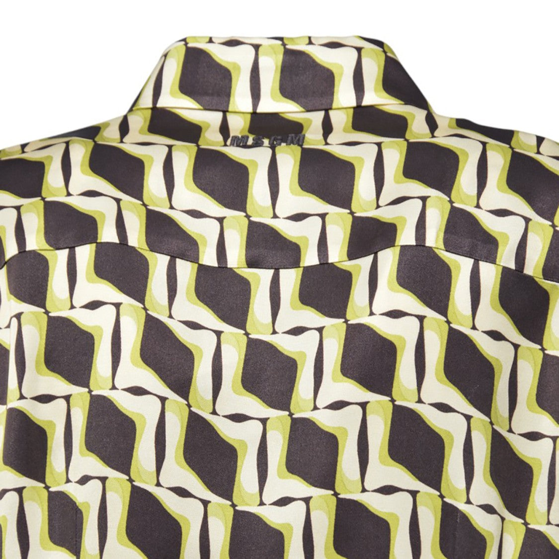 Msgm Multicolor Printed Viscose Satin Shirt