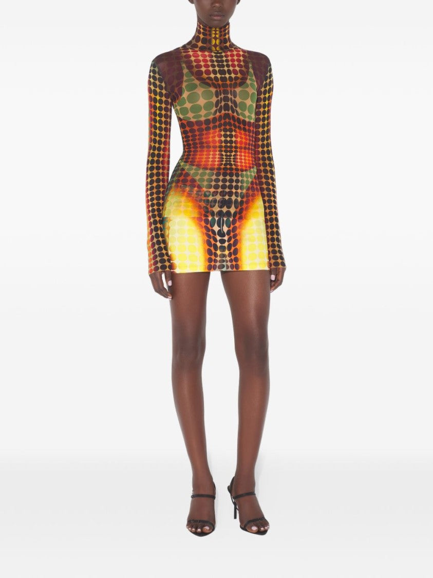 Jean Paul Gaultier Multicolour Silk And Nylon Slim Top