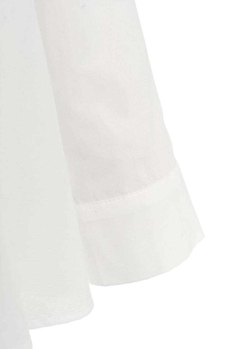Ottod'ame White Cotton Blouse With Classic Collar