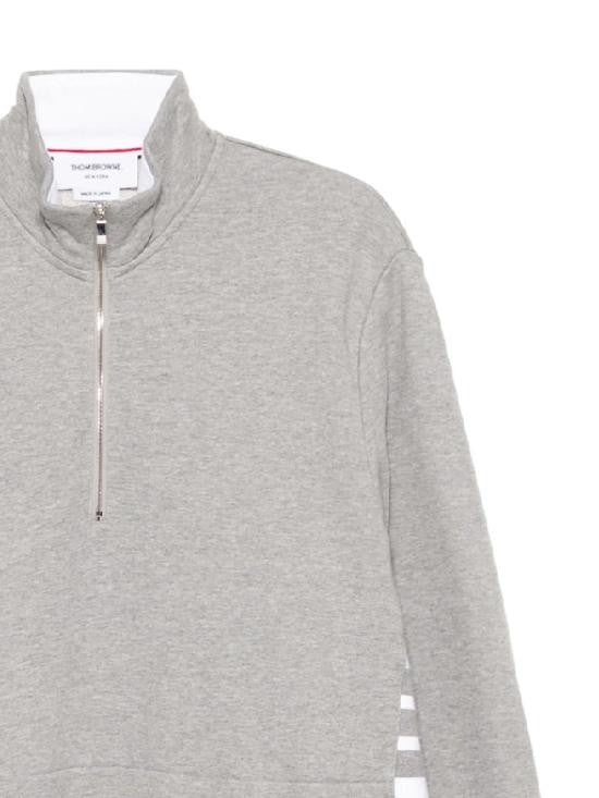 Thom Browne Long-Sleeve Half-Zip Top With Side Panels