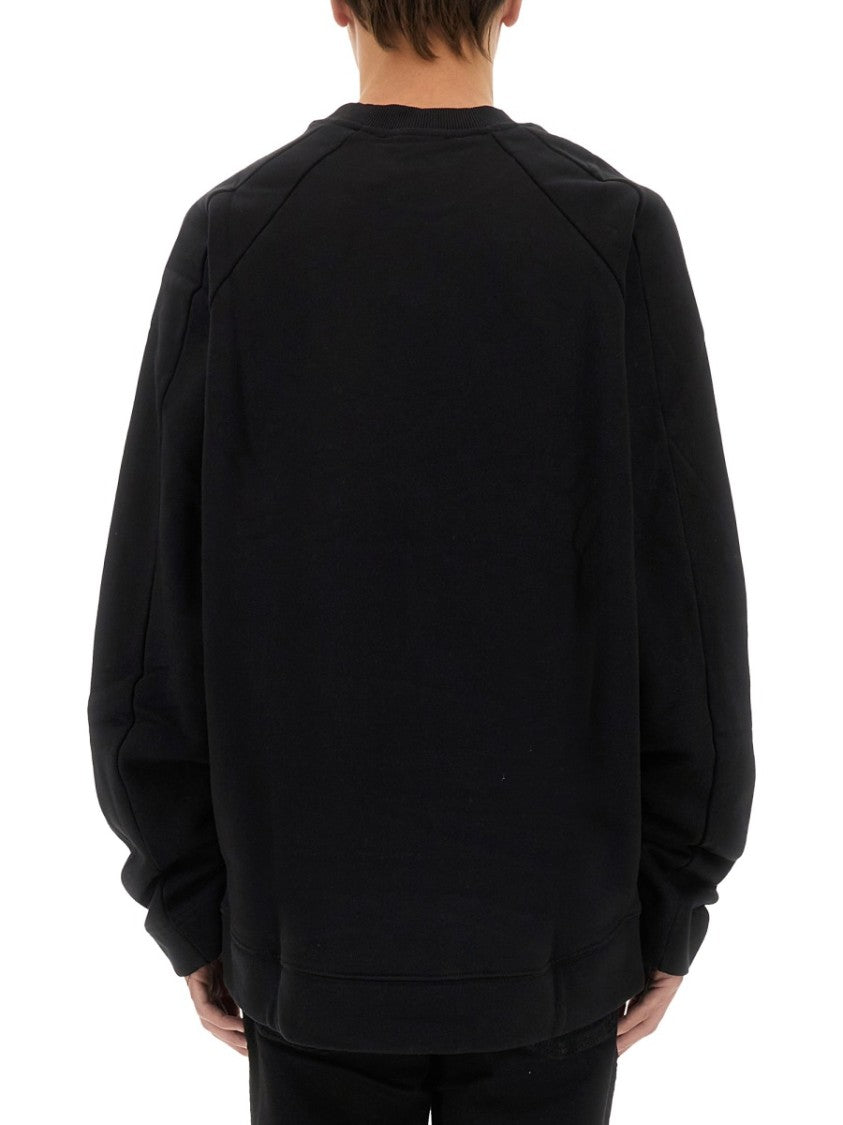 Versace Jeans Couture Bold Logo Print Sweatshirt With Raglan Sleeves