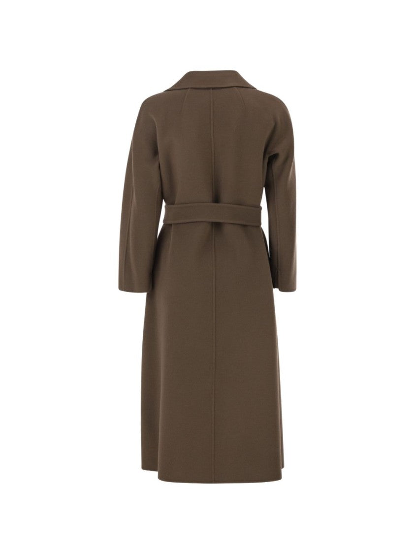 Max Mara Knee-Length Wrap Notched Lapel Coat