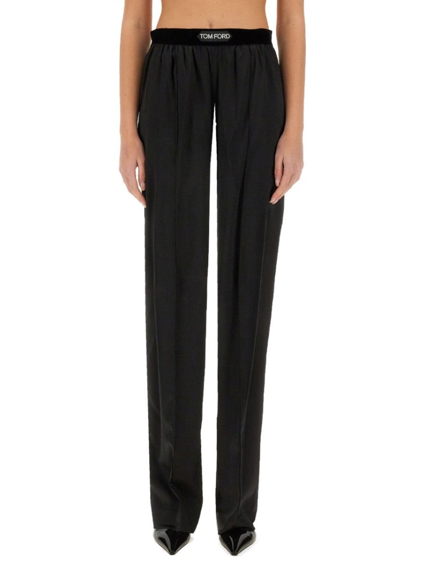 Tom Ford High-Waisted Silk Blend Pants