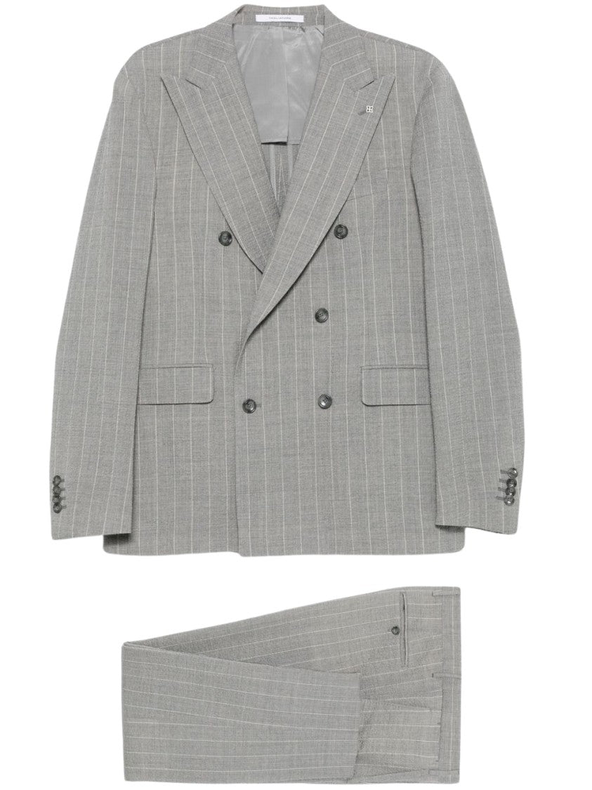 Tagliatore Vesuvio Heather Grey Double-Breasted Suit
