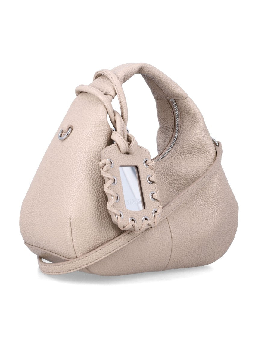 Ganni White Pepper Mini Hobo Bag
