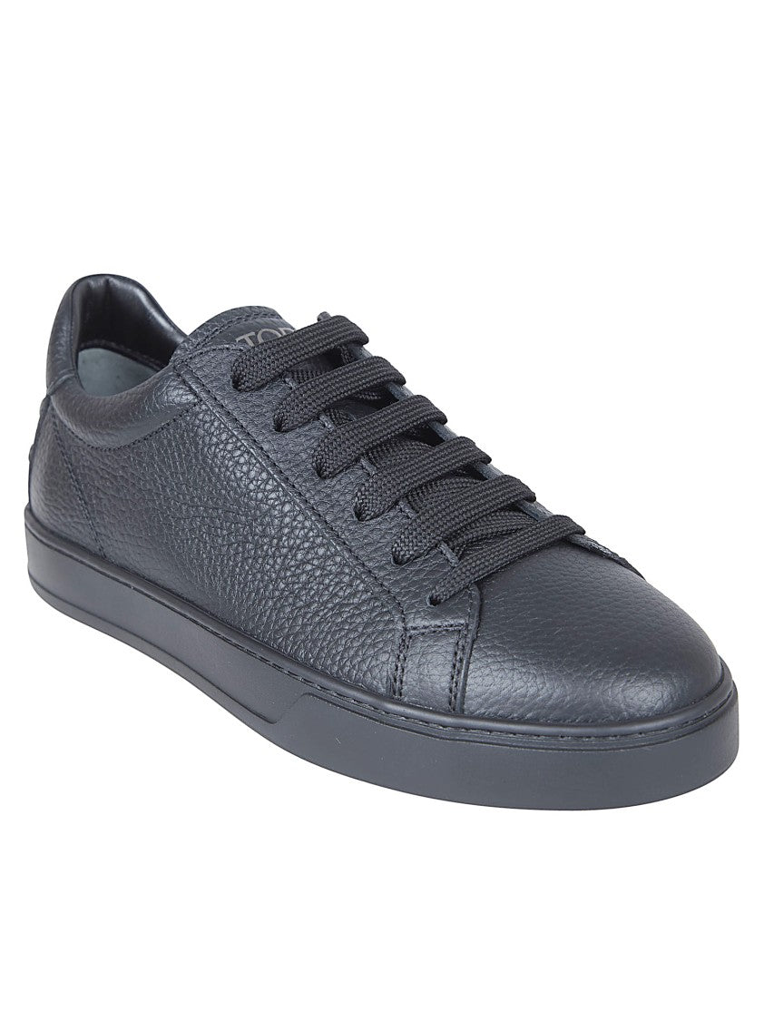 Tod's Calfskin Leather Sneakers With Glossy Finish