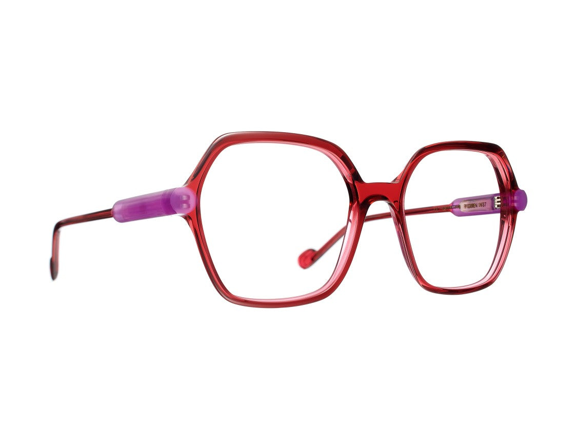 Caroline Abram Purple Rosen Acetate Hexagonal Sunglasses