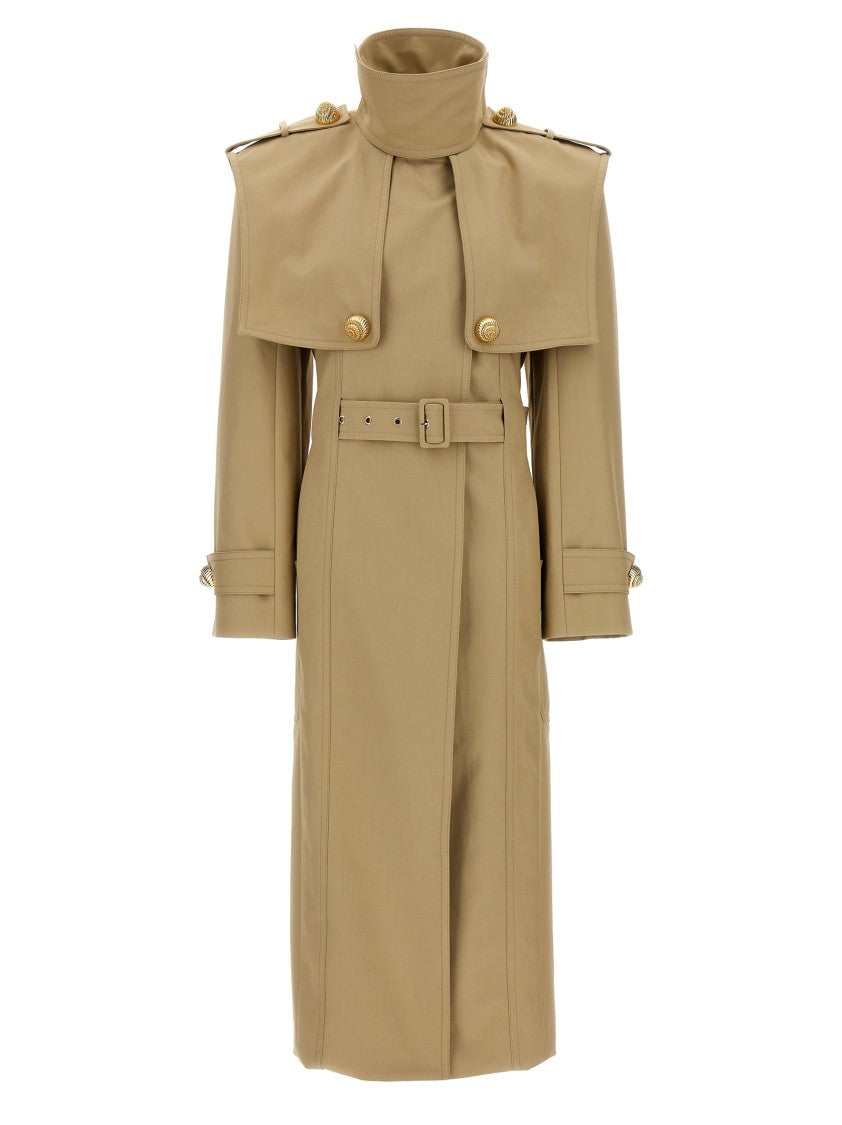 Balmain Chiocciola' Button Trench Coat