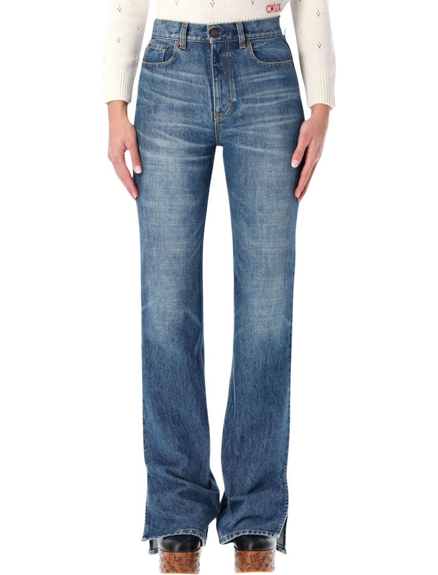 Chloé Chloé Straight-Leg Organic Cotton Indigo Jeans