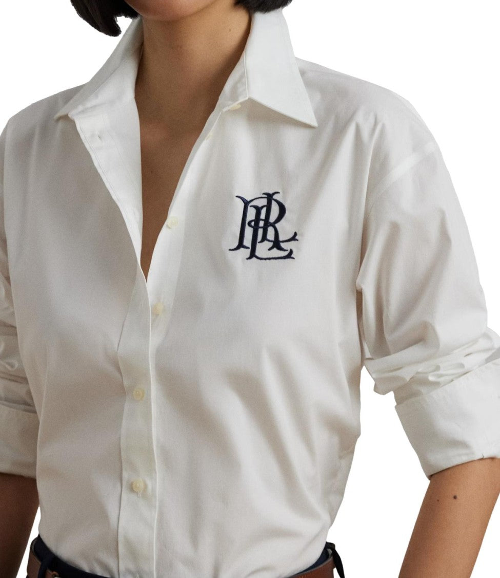 Lauren Ralph Lauren Kotta Long Sleeve Button-Front Shirt – White