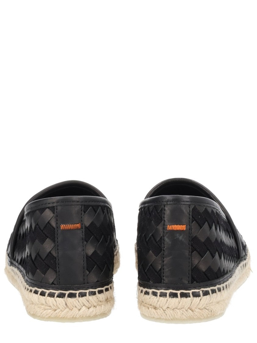 Castaner Paul Leather Woven Pattern Loafers