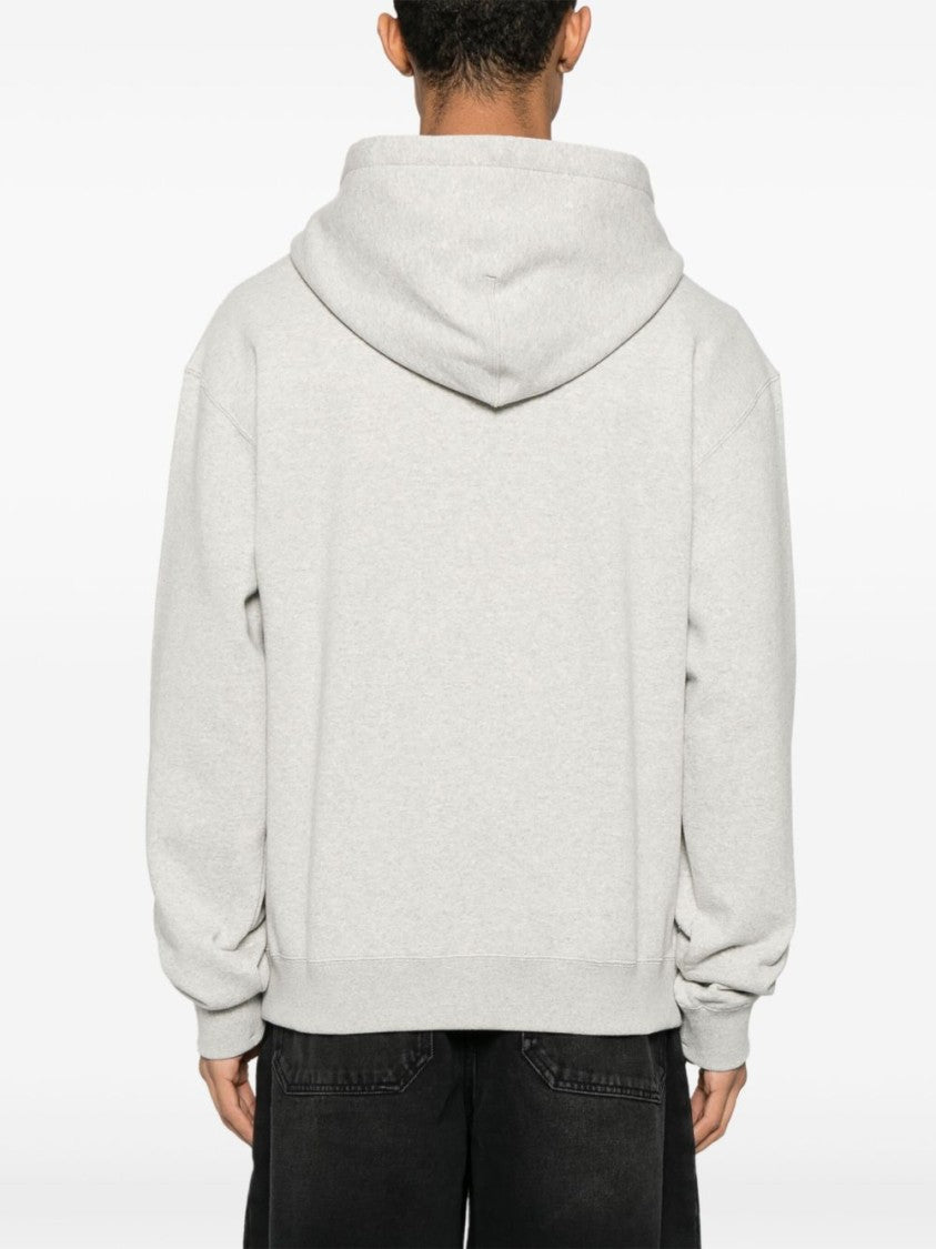 Jil Sander Light Grey Sweatshirt With Drawstring Hood